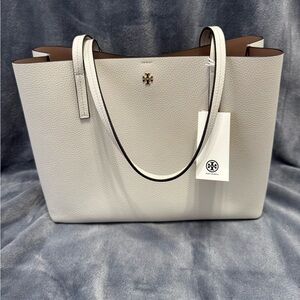 Tory Burch Ivory Leather Tote